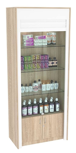 Торговая витрина с рольставнями ЭК-300-1, Дуб сонома