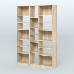 Стеллаж из ДСП серии ЛОФТ №14-2 с полками ДСП, Дуб Сонома