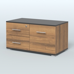 Тумба Динен №1 приставная широкая, Орех + Черный