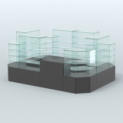 Павильон ИСТРА в центр зала №3 (открытый) (8, 26 кв.м), Черный