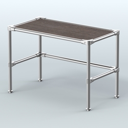 Стол малый D-41 с полкой ДСП 16мм, Дуб Венге