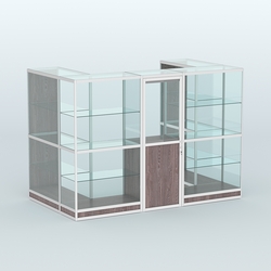 Павильон из профиля пристенный №2г (4,05 кв. м), Ясень Анкор темный