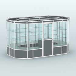 Павильон из профиля островной №5а, Темно-Серый