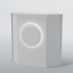 Ресепшен угловой КРУГ №2, Белый