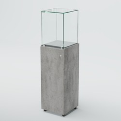 Витрина для музеев "Коллекция" №17, Бетон Чикаго светло-серый F186 ST9