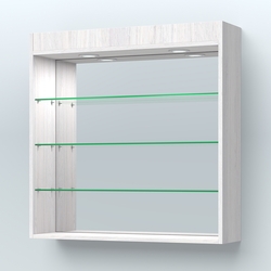 Витрина настенная "Фаберлинк", Ясень Анкор светлый