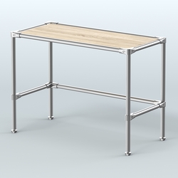 Стол средний D-42 с полкой ДСП 16мм, Дуб сонома