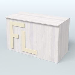 Ресепшн-стол "Фаберлинк" , Ясень Анкор светлый и Крем Вайс