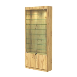 Витрина ОПТИКА №1-1 (задняя стенка ДВП), Дуб Золотистый
