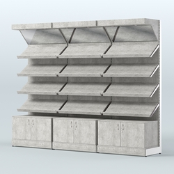 Стеллаж для хлеба и выпечки трехсекционный Феникс №5, Метрополитан Грей