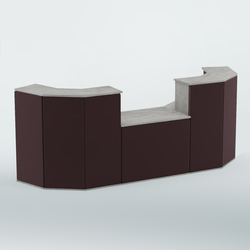 Ресепшен со столом БАРХАТ СЕРЫЙ ПЕРЛАМУТР №3 (ровная поверхность), Бетон Чикаго + 17 Elephant