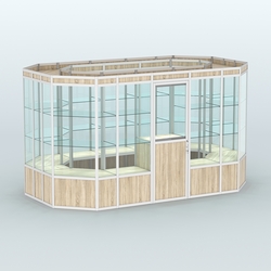 Павильон из профиля островной №5а, Дуб Сонома