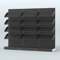 Стеллаж для хлеба и выпечки трехсекционный Феникс №8, Черный