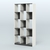 Стеллаж из ДСП серии ЛОФТ №10-1 (зеркальное отражение - Z) Белый и Черный