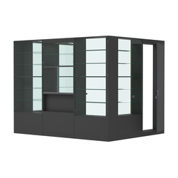 Пристенный торговый павильон из ДСП СЭСП №9 (5, 67 кв.м), Черный