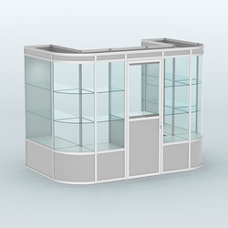 Павильон из профиля пристенный №4а (4,05 кв. м), Серый