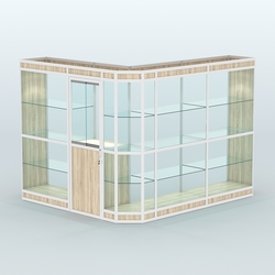 Павильон из профиля угловой №3в (5,5 кв.м), Дуб Сонома