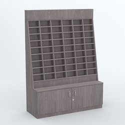 Стенд для очков №1 с накопителем, Ясень Анкор темный