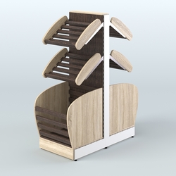 Низкий островной стеллаж малый для хлеба и выпечки СХОН-07, Дуб Сонома + Дуб Венге