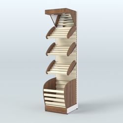 Стеллаж для хлеба и выпечки с нижней корзиной и фризом Феникс №4КФ, Орех + Крем Вайс