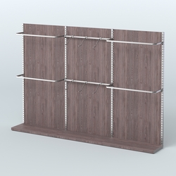 Система ЭЛЕГАНТ №1 пристенная с ДСП (3600 мм), Ясень Анкор темный