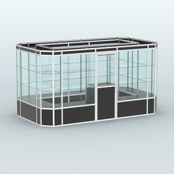 Павильон из профиля островной №3а, Черный