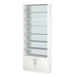 Стеллаж из ДСП с 6-ю полками 250x900 мм серии LEVEL-6 №11-2 (З/C - ЗЕРКАЛО), Белый