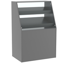 Торговый прилавок для выпечки с двумя наклонными полками серии BAKERY №1 , Темно-Серый