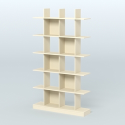 Торговый стеллаж Лофт №4 с ячейками, Крем Вайс