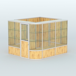 Павильон из профиля угловой №5б (5,5 кв.м), Дуб Золотистый