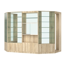 Пристенный торговый павильон из ДСП СЭСП №3 (4, 68 кв.м), Дуб Сонома