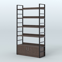 Торговый стеллаж большой STRONG - АЛЬФА №3, Дуб Венге