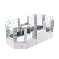 Торговый островок в центр зала ГРАЦИЯ №5 (открытый) (8, 55 кв.м), Ясень Анкор светлый