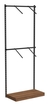 Настенная система с подиумом и пристенными поручнями для одежды ЛОФТ №2 (900мм) Орех
