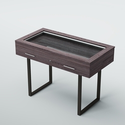 Витрина для музеев "Коллекция" №20-П с подсветкой, Ясень Анкор темный