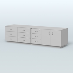 Тумба Феникс опорная приставная левая, Серый