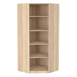 Стеллаж угловой из ДСП серии Эконом №5-5 (торец 500 мм), Дуб сонома