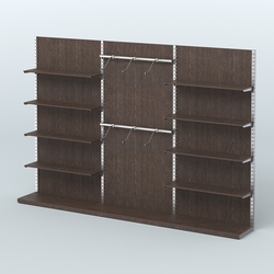 Система ЭЛЕГАНТ №9 пристенная с ДСП (3600 мм), Дуб Венге