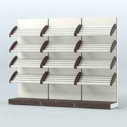 Стеллаж для хлеба и выпечки трехсекционный Феникс №8, Дуб Венге + Белый