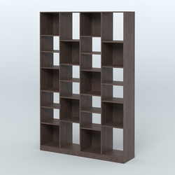 Стеллаж из ДСП серии ЛОФТ №11-2 с полками ДСП, Дуб Венге