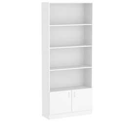 Стеллаж из ДСП серии Эконом №1-300 с дверками 410 мм, Белый Стеллаж из ДСП серии Эконом №1-300 с дверками 410 мм, Белый