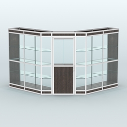 Павильон из профиля угловой №7в (9 кв.м), Дуб Венге