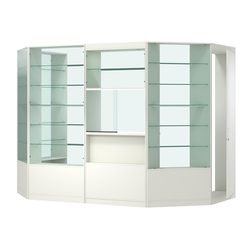 Пристенный торговый павильон из ДСП СЭСП №3 (4, 68 кв.м), Белый