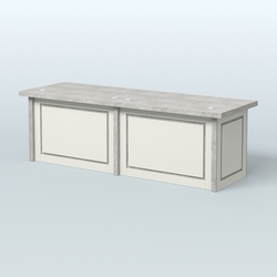 Стол президиума Рикамо, Метрополитан Грей + Белый