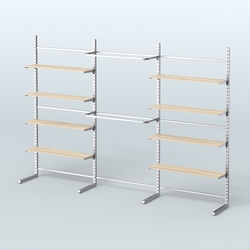 Системы ЭЛЕГАНТ пристенные с полками ДСП и стяжками №5 (3600мм), Дуб сонома