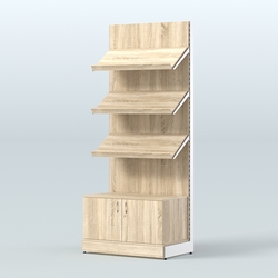 Стеллаж для хлеба и выпечки с тремя наклонными полками и накопителем Феникс №11, Дуб Сонома