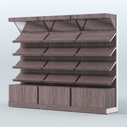 Стеллаж для хлеба и выпечки трехсекционный Феникс №5, Ясень Анкор темный