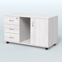 Тумба сервисная левая (на опорах) Камелот, Ясень Анкор светлый