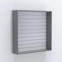 Витрина настенная №204-1В открытая с экономпанелью, Темно-Серый