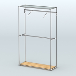 Торговая система ХРОМ без ДСП 1200 мм с поручнями №4, Дуб Золотистый